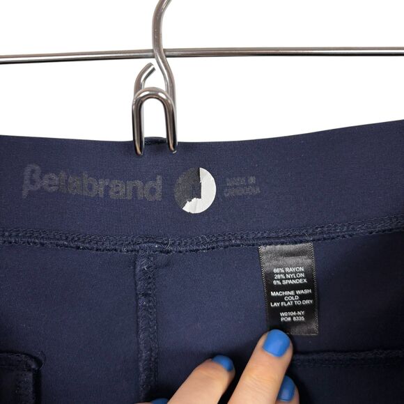 Betabrand Blue Boot Leg Pull On Dress Pants Women’s Medium - Picture 3 of 4